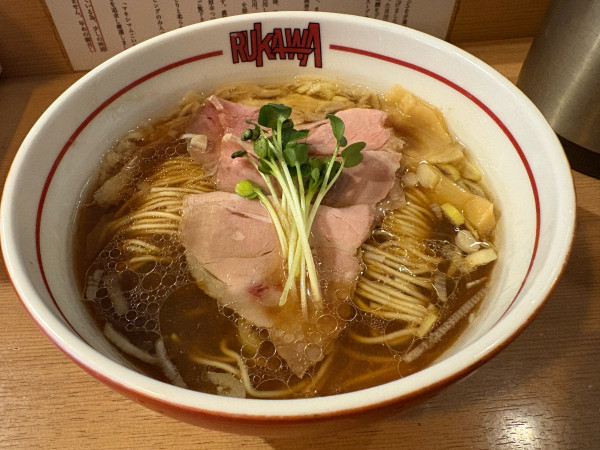 「牛貝清湯醤油そば950円」@中華そば 流川の写真