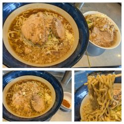 ラーメン➕麺増し✖️4➕旨辛RED変更(別皿)