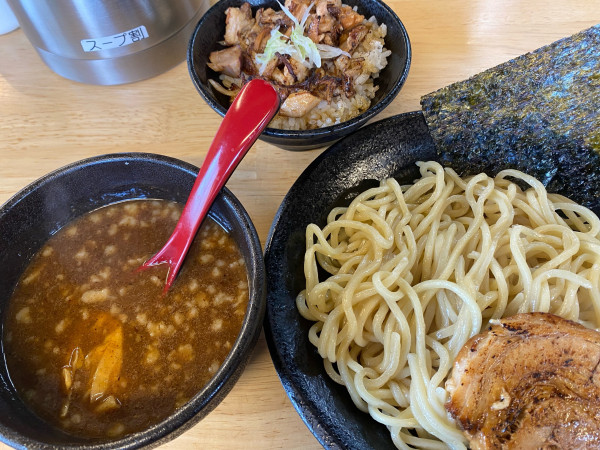 「つけ麺並セット　1300円」@めん屋 もとすけの写真