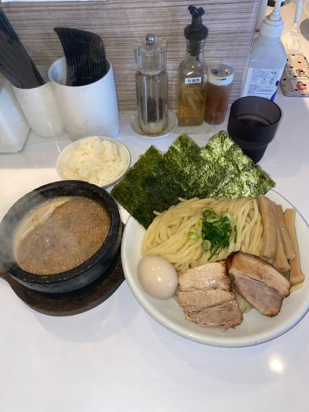 「辛刺激つけ麺全部入り大盛り1辛ご飯¥1,250円」@ぶっと麺 しゃにむにの写真