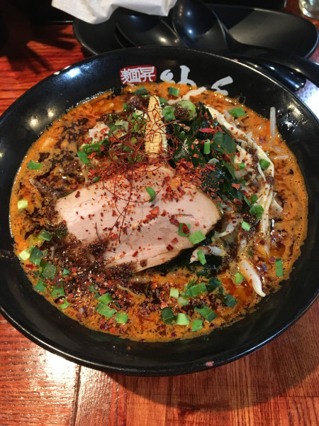 「四川風辛味噌ラーメン 赤(788円)辛さシビレ、増し増し」@麺昇 神の手の写真