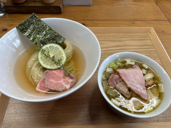 「味玉 昆布水つけ麺 ちょい肉増し」@YOKOKURA STOREHOUSEの写真