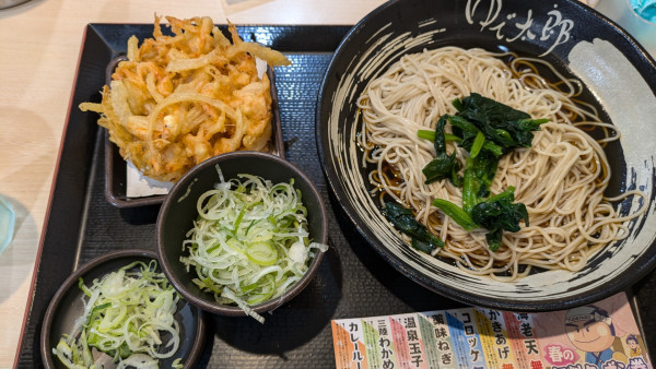 「【数量限定】桜えびのかきあげそば」@ゆで太郎 淡路町店の写真