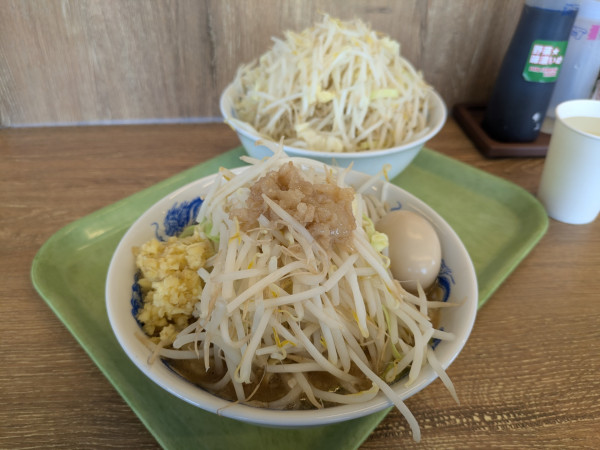 「らーめん（野菜トリプル、味玉変更）」@ジャンクガレッジ 太田店の写真