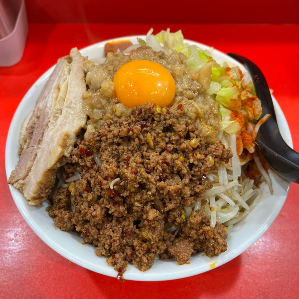 「小汁なし麺〝野菜マシ〟」@立川マシマシ 太田店の写真