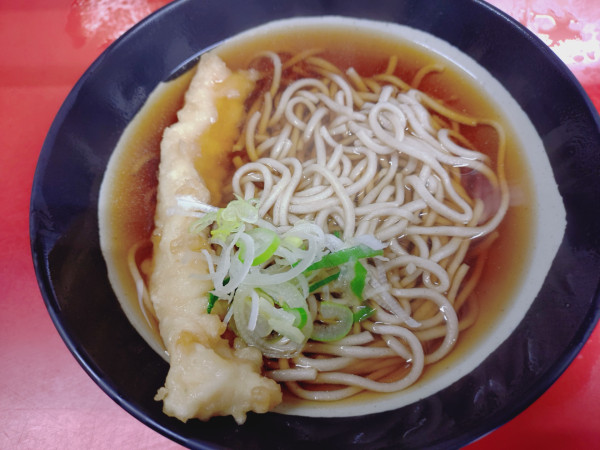 「いか天そば　３００円」@六文そば 人形町店の写真