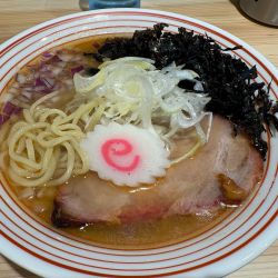 海老と貝出汁らーめん1080円、ばらのり100円
