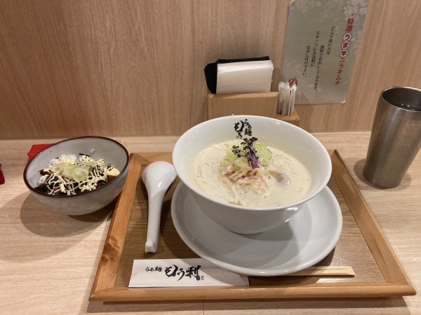 「鶏白湯980円　チャーマヨ丼320円」@らぁ麺もう利 福島店の写真