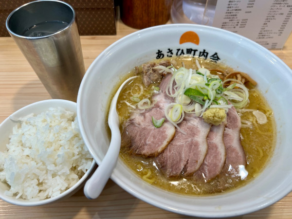 「味噌チャーシュー麺＋ごはん(小)」@あさひ町内会の写真