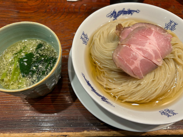 「昆布水つけめん(300g)+皿ワンタン」@中華蕎麦にし乃の写真