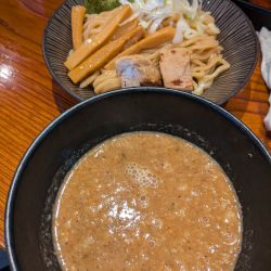 濃厚魚介つけ麺(1100円)＋メンマ