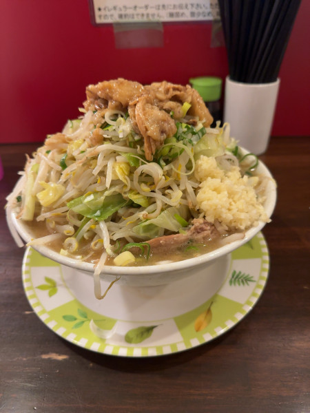 「ラーメン300g あぶらニンニク野菜ネギ」@龍麺 ふえ郎の写真