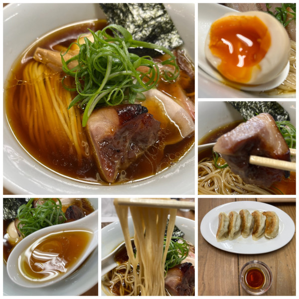 「味玉 醤油そば 1120円 餃子5個480円」@YOKOKURA STOREHOUSEの写真