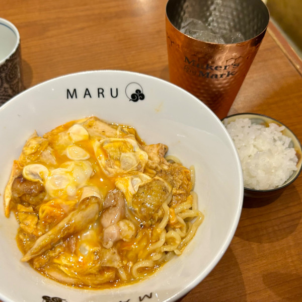 「天草大王の炭火焼親子麺＋クラフトハイボール メーカーズマーク」@炭火焼MARUの写真