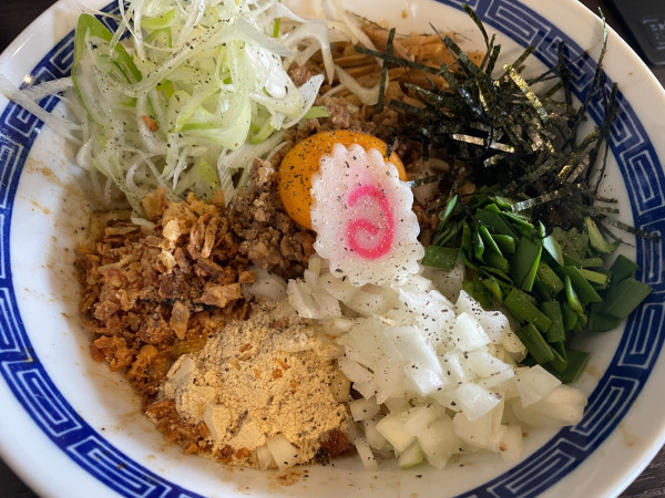 「常磐煮干しの濃厚まぜそば・中：990円」@中華蕎麦 こばやの写真