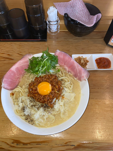 「台湾カルボナーラ大盛り¥1,400円(限定)」@麺屋 一幸の写真