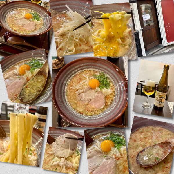 「キリン一番搾り➡薬膳塩ラーメン」@茶寮 花ぞむかしのの写真