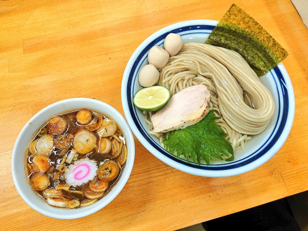 「真鯛の昆布水つけめん、まさお（うずらの味玉）」@らーめん 護什番の写真