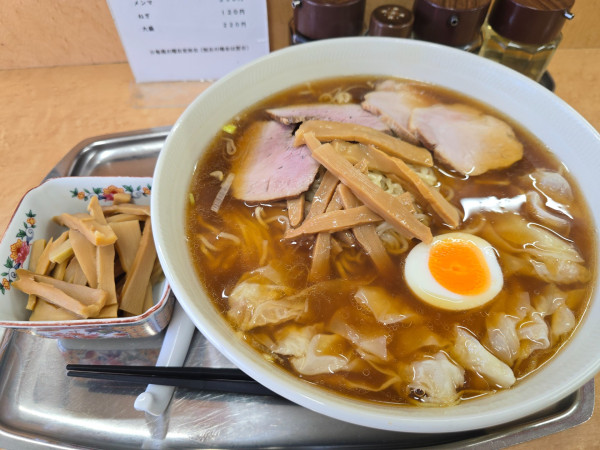 「チャーシューワンタン麺・大盛・メンマ ￥1,970」@一ノ割大勝軒の写真