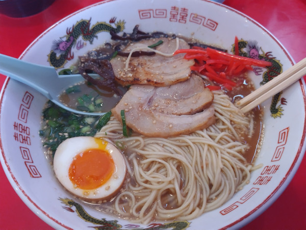 「和風定番豚骨」@ラーメン石見まるいち 浜田店の写真