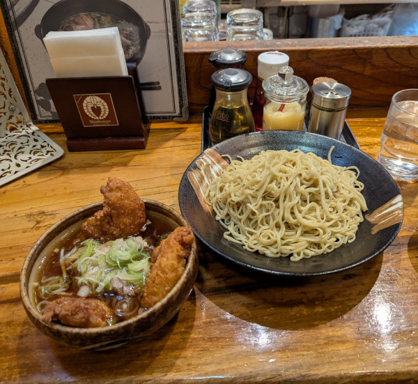 「ミックスつけ麺中盛」@新高揚の写真