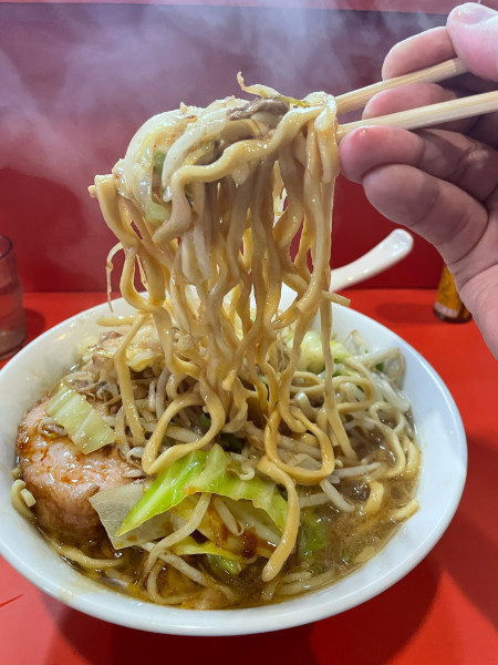 「麺少なめ　全部で」@ラーメン二郎 仙川店の写真