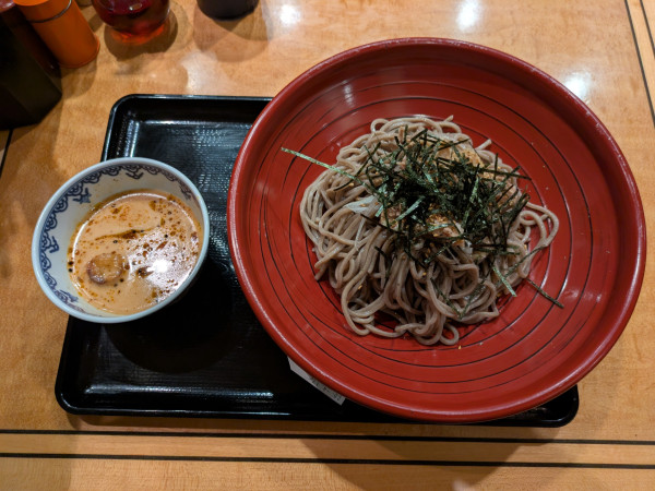 「金胡麻(肉)つけ蕎麦：980円」@金蠍 蕎麦組の写真