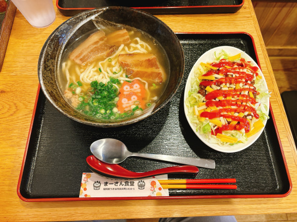 「三枚肉そば＋タコライス」@まーさん食堂の写真