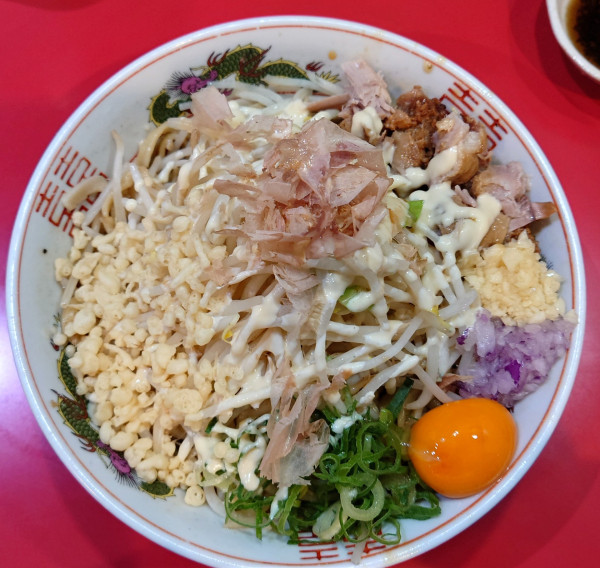 「まぜそば大盛（1,170円）」@用心棒 市ヶ谷飯田橋の写真