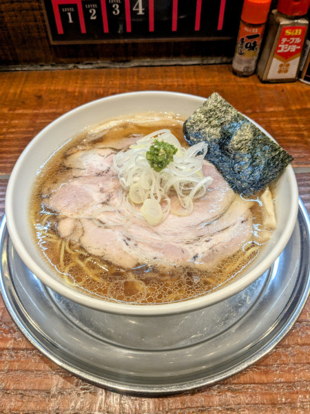 「正油・レベル4・青唐辛子 950円」@元祖一条流がんこラーメン たま館分店の写真