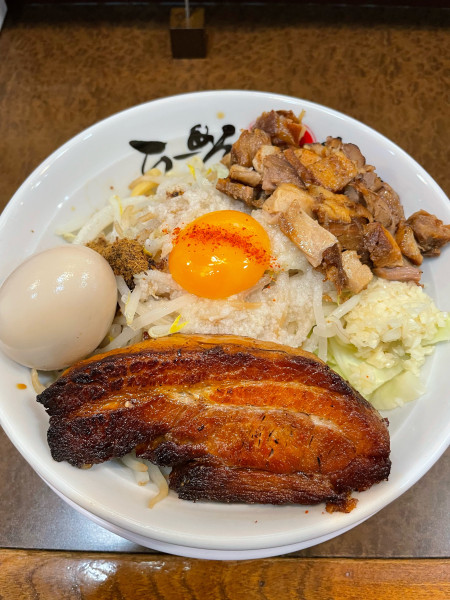 「男気まぜそばDX」@らーめんまるはち 大垣店の写真