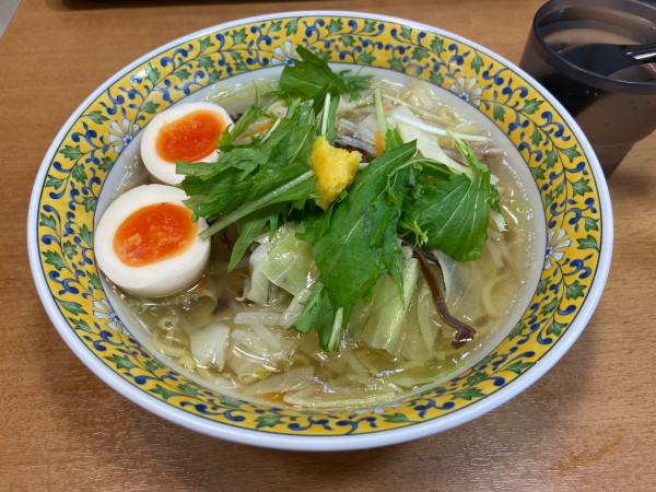 「ゆず塩ラーメン、味玉(910苑)」@道の駅もてぎ 十石屋の写真