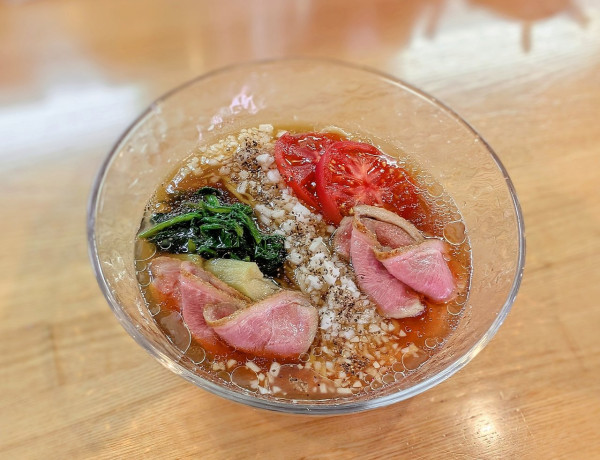 「鴨とトマトの冷やしそば【期間·数量限定】」@麺 㐂色の写真