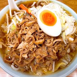 ラーメン（750円）、モツ（150円）、ネギ（100円）