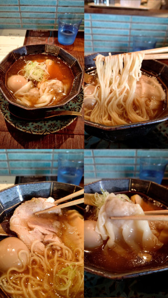 「『醤油らぁ麺+味付け煮卵+雲吞(￥1000+150+300)」@古民家ヌードゥル黒揚羽森住の写真