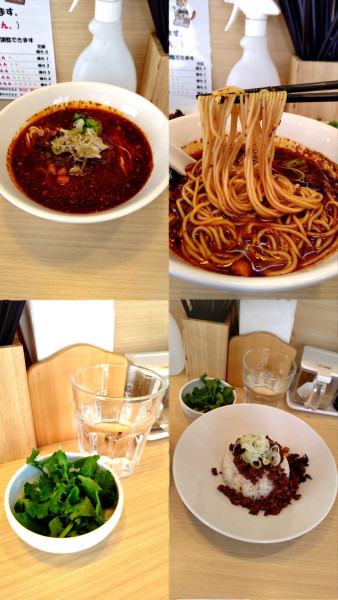 「『汁あり担担麺 醤油(辛さ3痺れ3 ￥950)』」@担担麺専門店 微風の写真