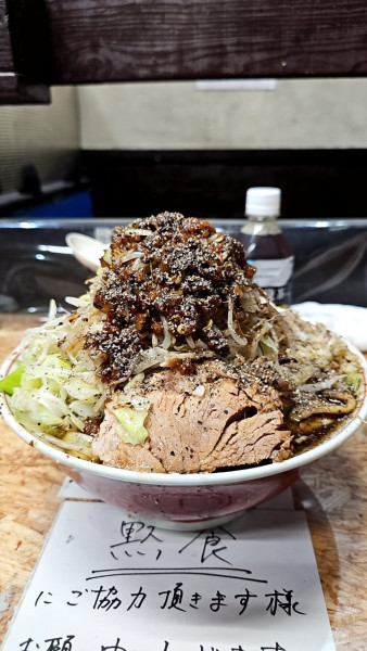 「【限定】ブラック軍団らーめん大盛り」@自家製麺 まさき（非乳化） 2号店の写真