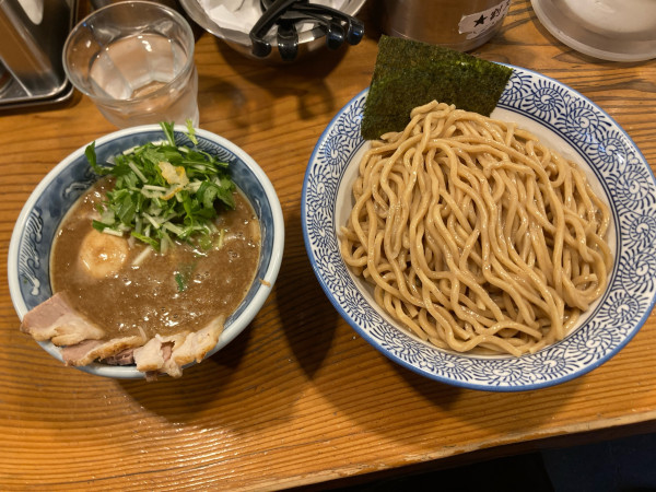 「つけ麺（胚芽、大、肉、玉、薬）」@道玄坂マンモスの写真