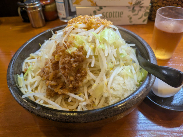 「濃厚G郎まぜ麺　大盛」@三代目麺処 「まるは」極 船橋店の写真