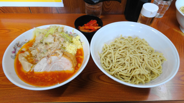 「微乳化味噌つけ麺（1,000円）＋タマネギキムチ（150円）」@ラーメン二郎 亀戸店の写真