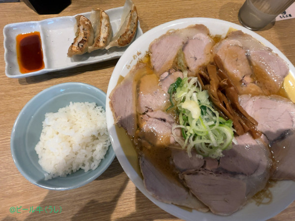 「ちちぶ屋味噌中華(979円)、Aセット(餃子3個、半ライス)41」@らーめん味噌中華ちちぶ屋の写真