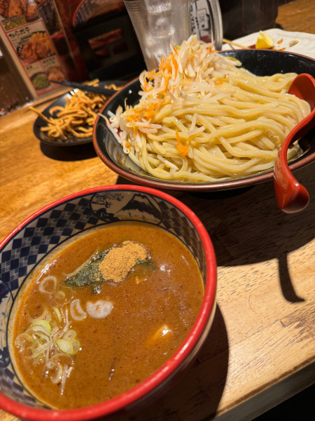 「野菜つけ麺せんべろセット餃子鶏皮串」@つけ麺専門店 三田製麺所 川崎店の写真