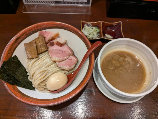 「特製つけ麺1350円 大盛100円」@長男、ほそのたかしの写真