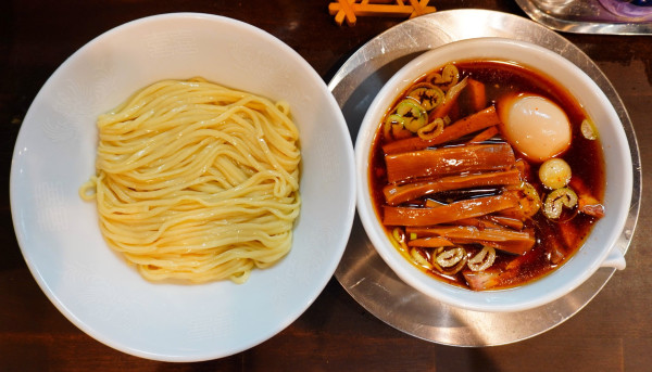 「つけ麺+メンマ+味玉+瓶ビール」@自家製麺 うるちの写真