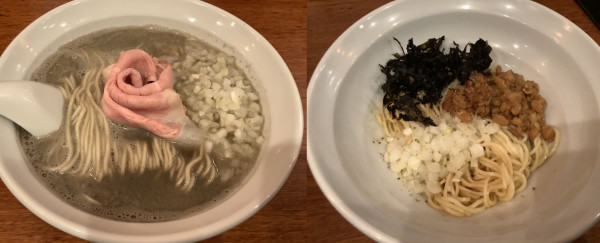 「煮干しそば＋背脂の和え玉ハーフ」@麺処 にぼし香 横浜店の写真