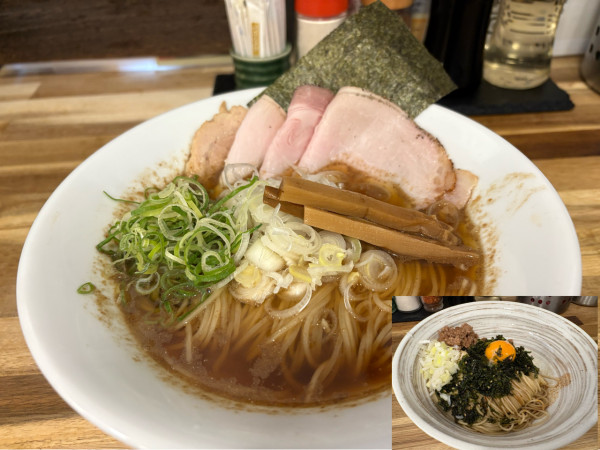 「和節醤油清湯900円、【限定】コリアンあえ玉280円」@らぁーめん喜元門 水戸笠原店の写真