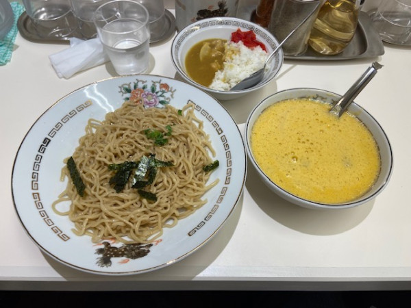 「納豆つけ麺・ミニ春木屋昭和カレー」@荻窪中華そば 春木屋 恵比寿店の写真