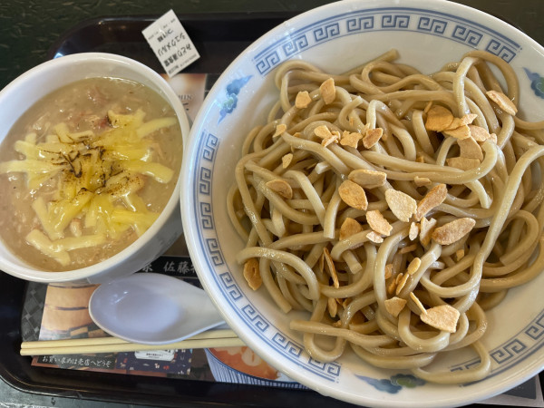 「限定・シュクメルリつけ麺：1000円」@麺処若武者 弐號店 みどり湯食堂の写真