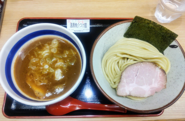 「濃厚魚介つけ麺1000円＋ロースチャーシュー1枚」@麺屋 勝天の写真