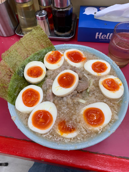 「ネギ味噌ラーメン＋味玉×5＋コテコテ」@ラーメンショップ 牛久結束店の写真